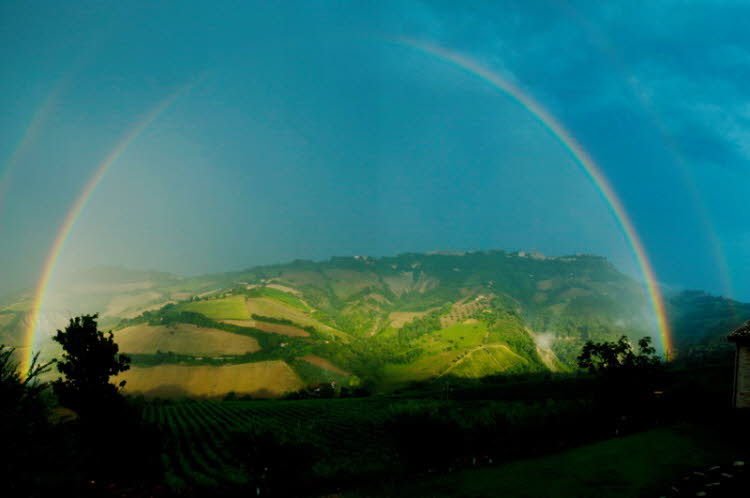 Rainbow in front of Ripatransone