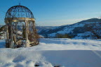 Der Rosenpavillon im Februar